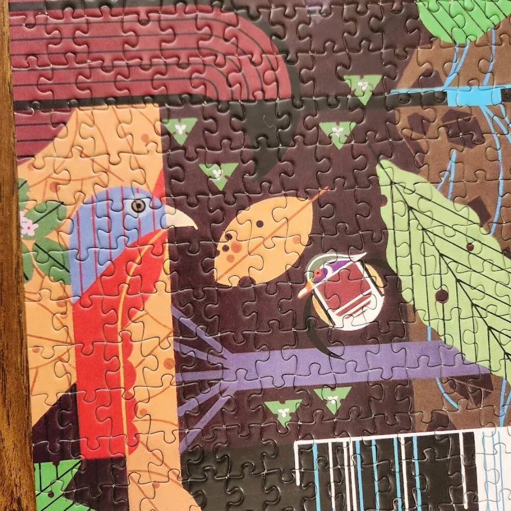 Charley Harper 1000 Piece Jigsaw Puzzle Birducopia Birds Jigsaw Puzzle Bird Blue